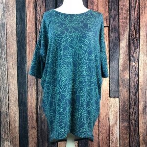 LuLaRoe Irma Tunic Blue Green XXS